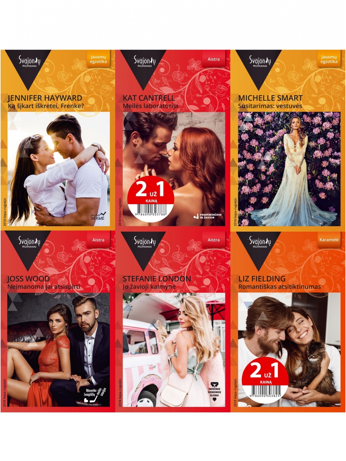 2018 liepa–rugsėjis Svajonių romanų rinkinys (6 knygos) 2018 liepa–rugsėjis Svajonių romanų rinkinys (6 knygos)