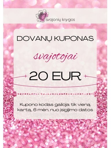 Svajonių knygų elektroninis DOVANŲ KUPONAS 20 Eur SVAJOTOJAI