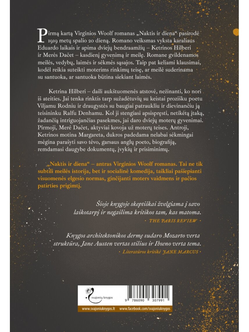 Virginia Woolf. Naktis ir diena (Knyga su defektais) 1